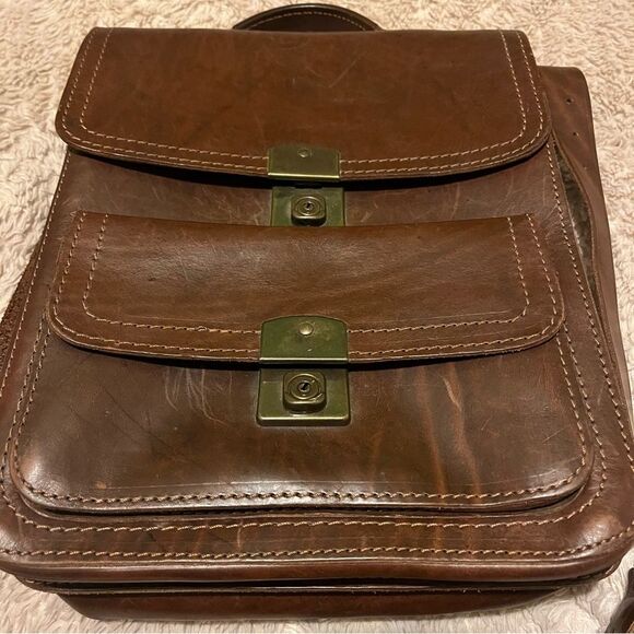 Original Ruitertassen brown leather crossbody briefcase satchel Bag - Picture 2 of 15